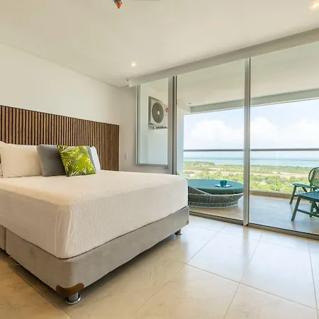 Cb1638 | Con Daybed Piso 16 Y Balcón Panorámico Cartagena